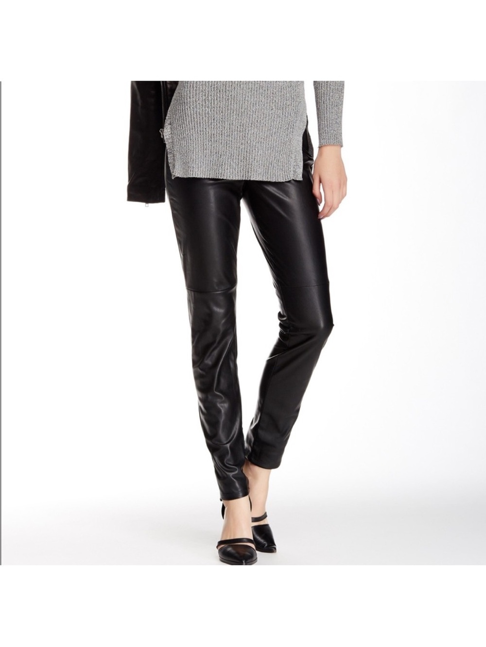 Bagatelle Black Faux Leather Moto Pants Size XL